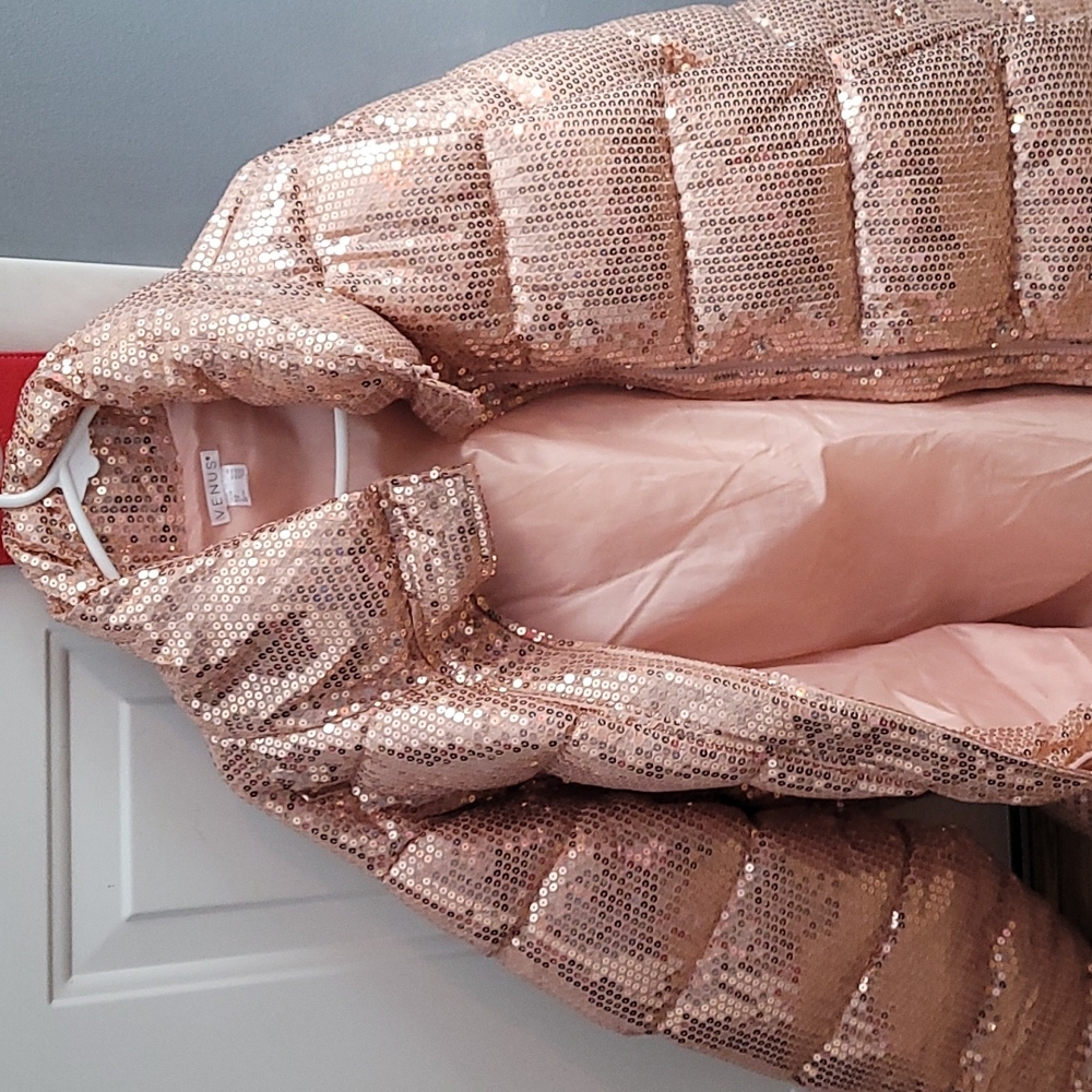 XXL Venus Sequin Puffer Coat